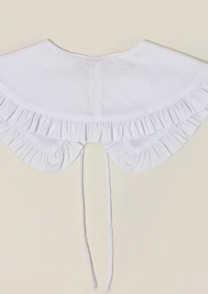 White Cotton Removable Collar