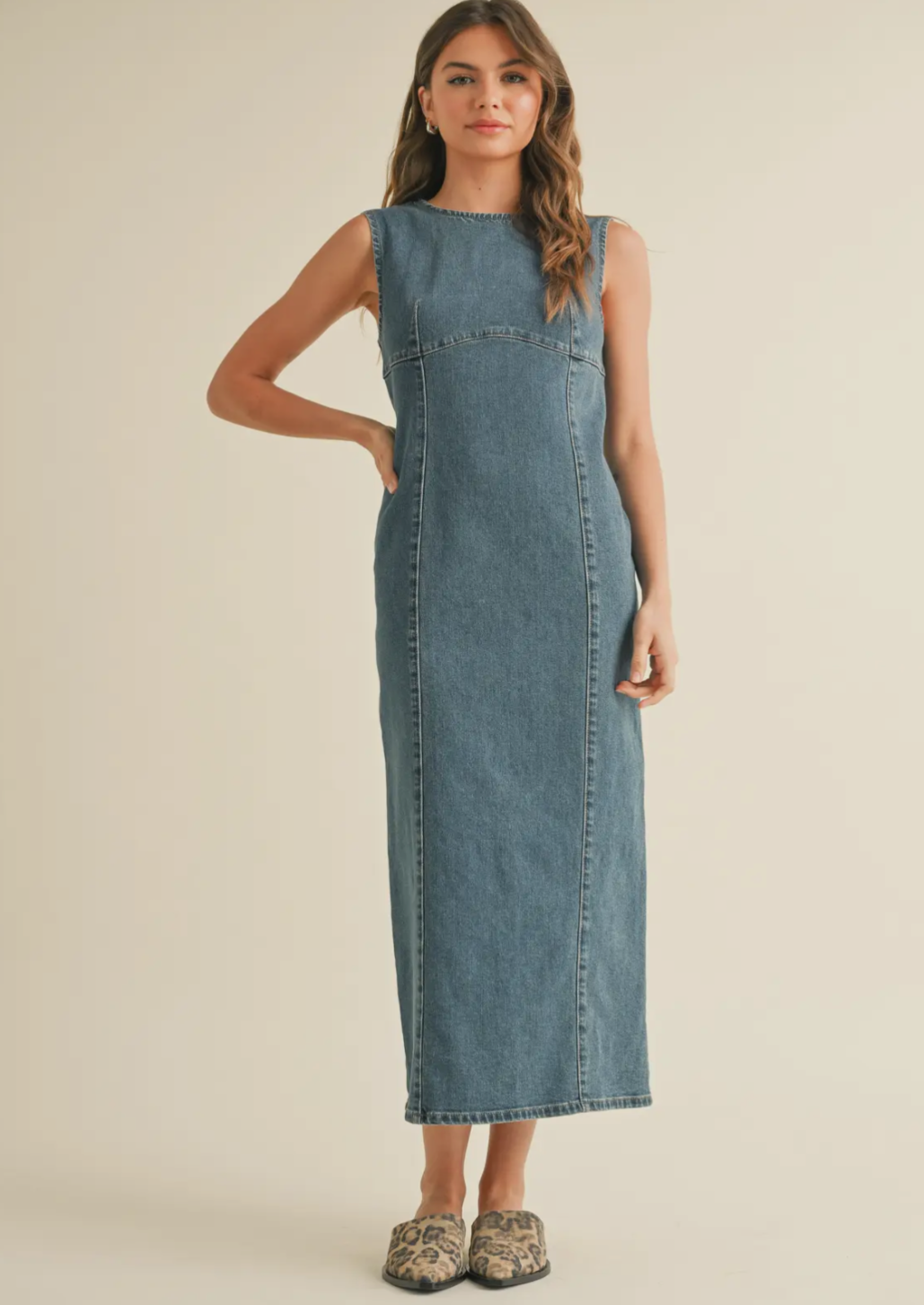 Straight Body Denim Dress