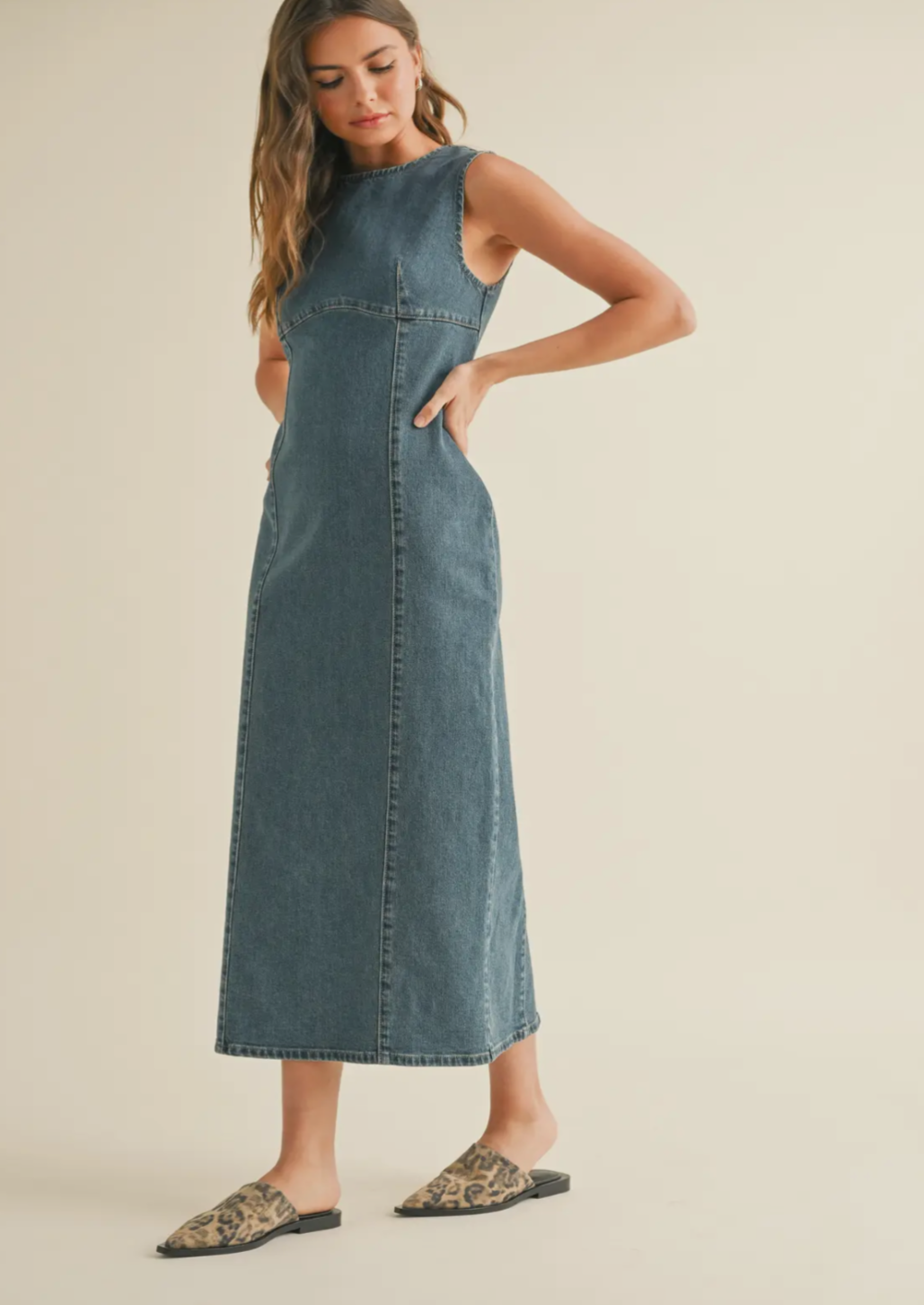 Straight Body Denim Dress