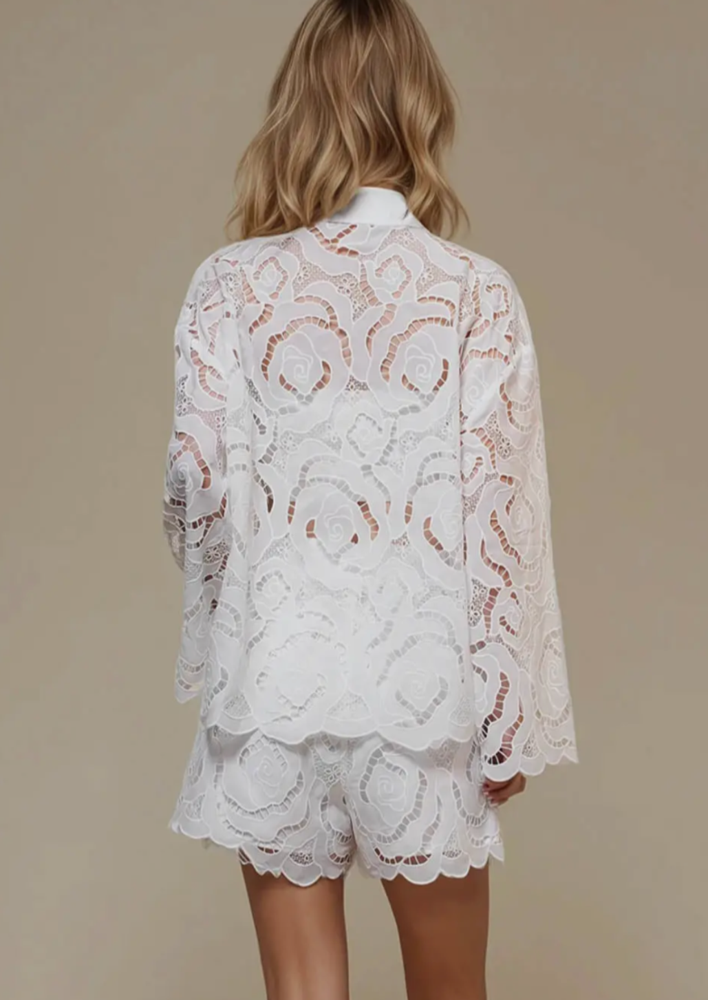 Lace Button Down Shirt