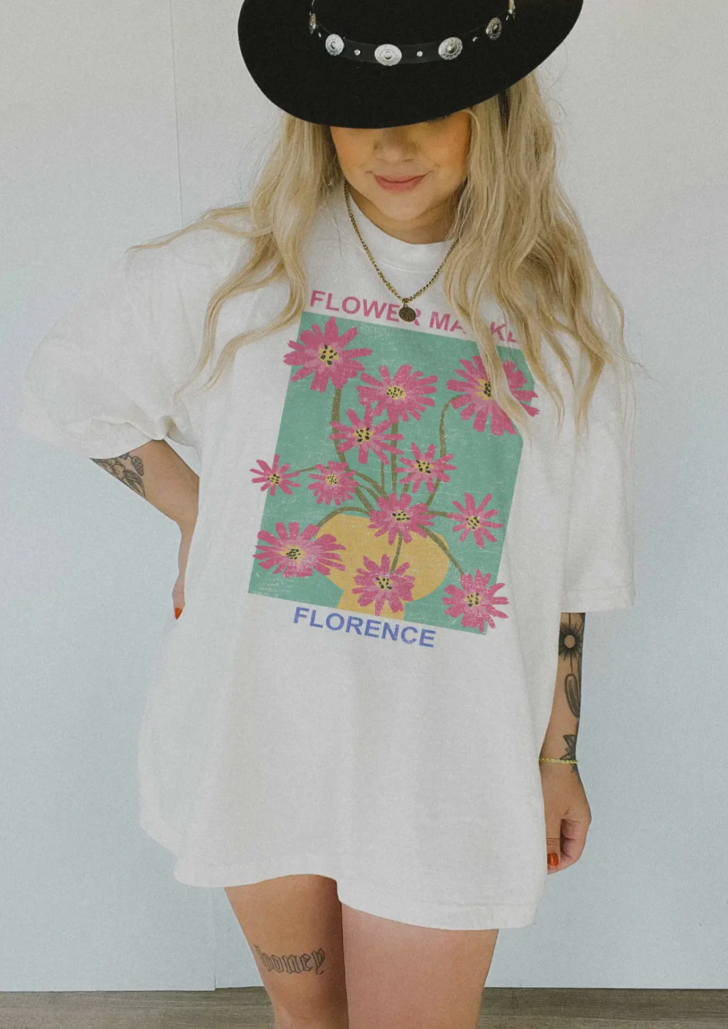 Flower Market Florence Oversized T Shirt
