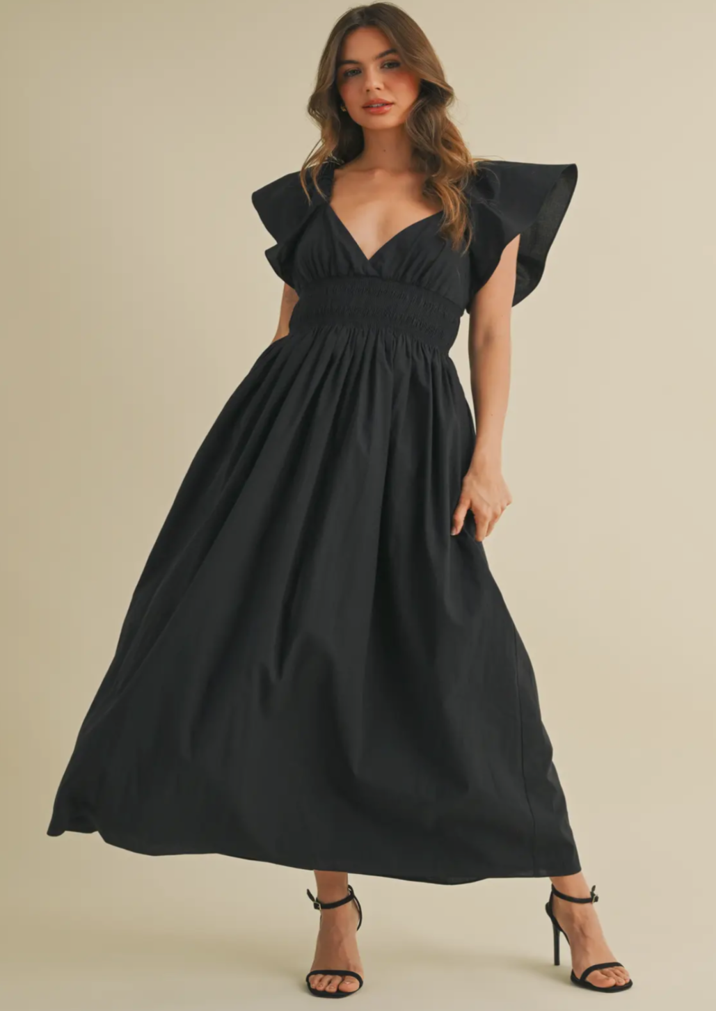 Black Flutter Dress