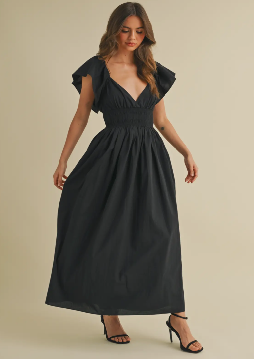 Black Flutter Dress