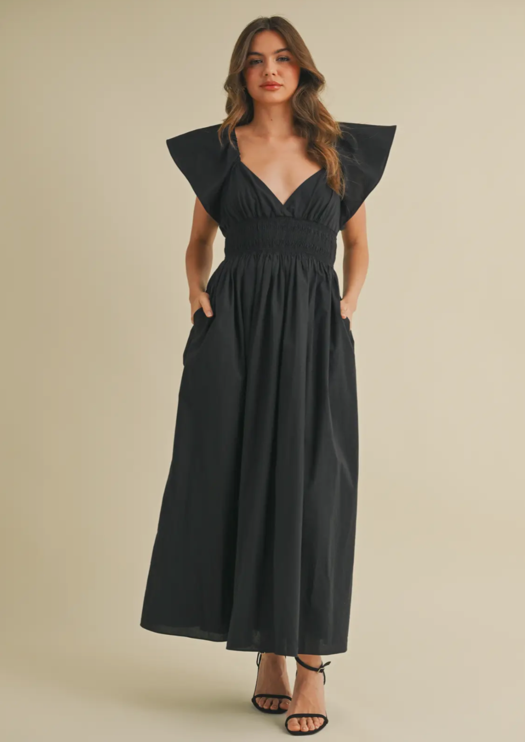 Black Flutter Dress