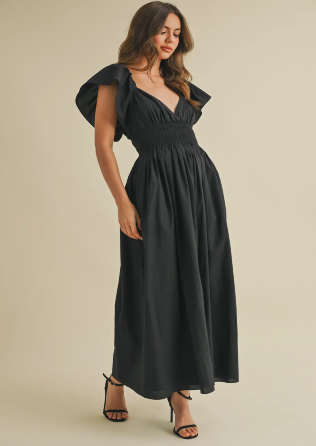 Black Flutter Dress