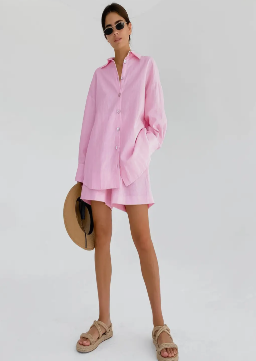 Pink Cotton Shorts
