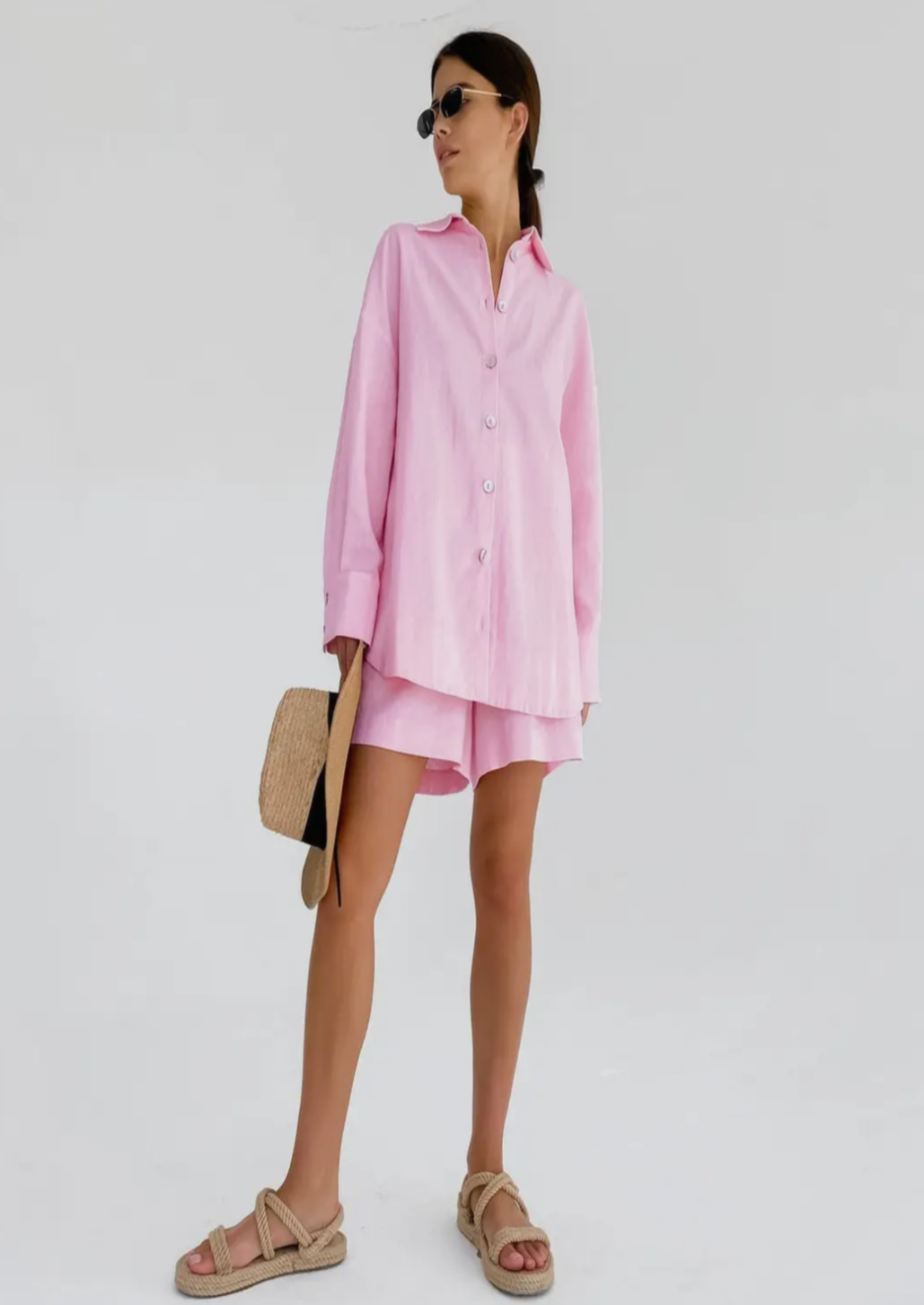 Pink Cotton Shorts