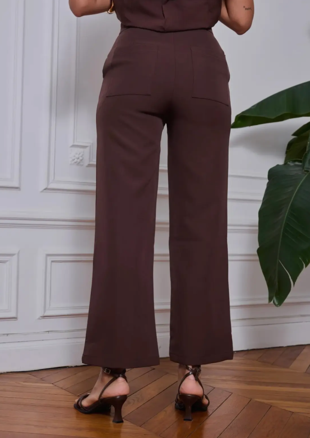 Chocolate Straight Leg Trousers