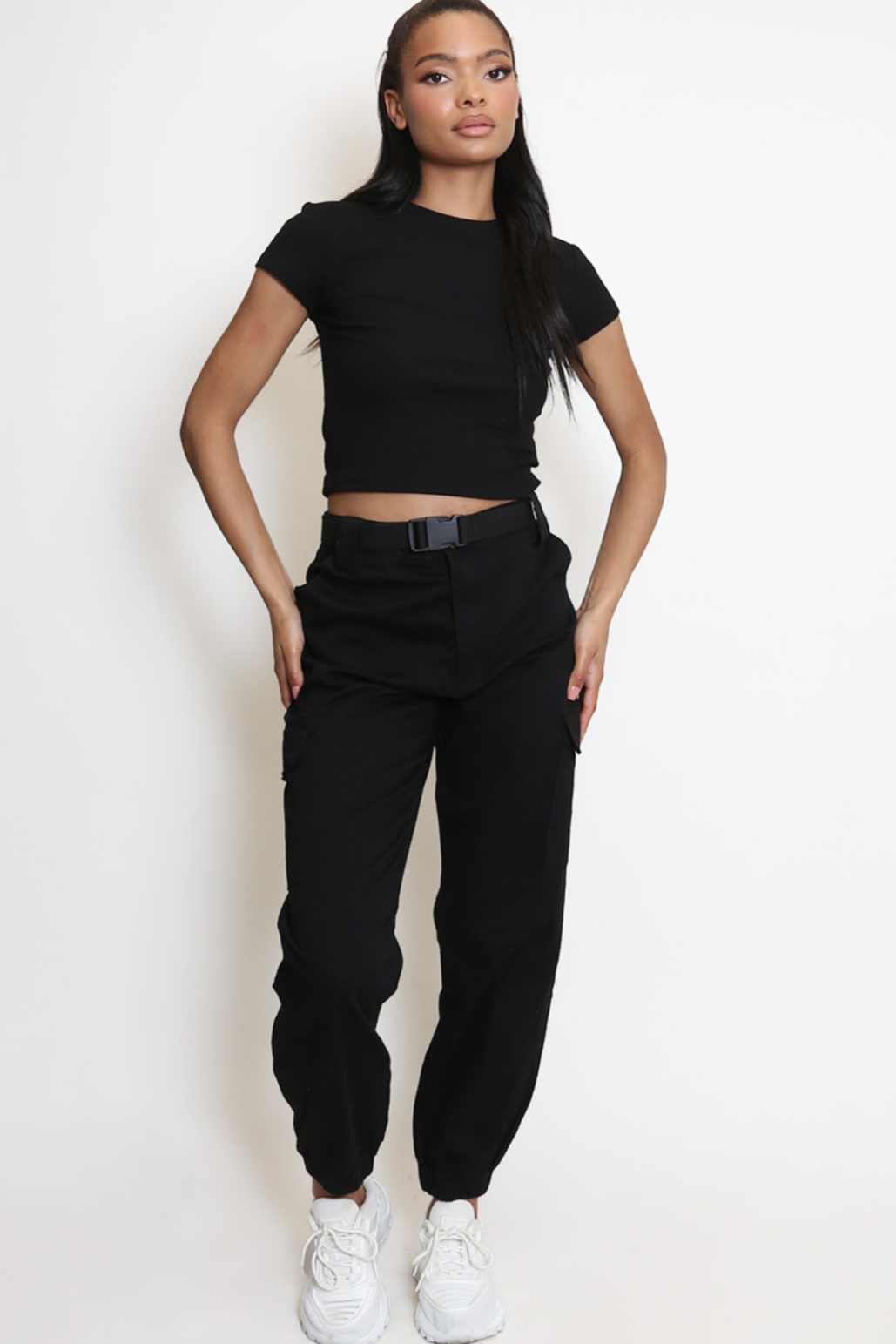 Black Ribbed T Shirt