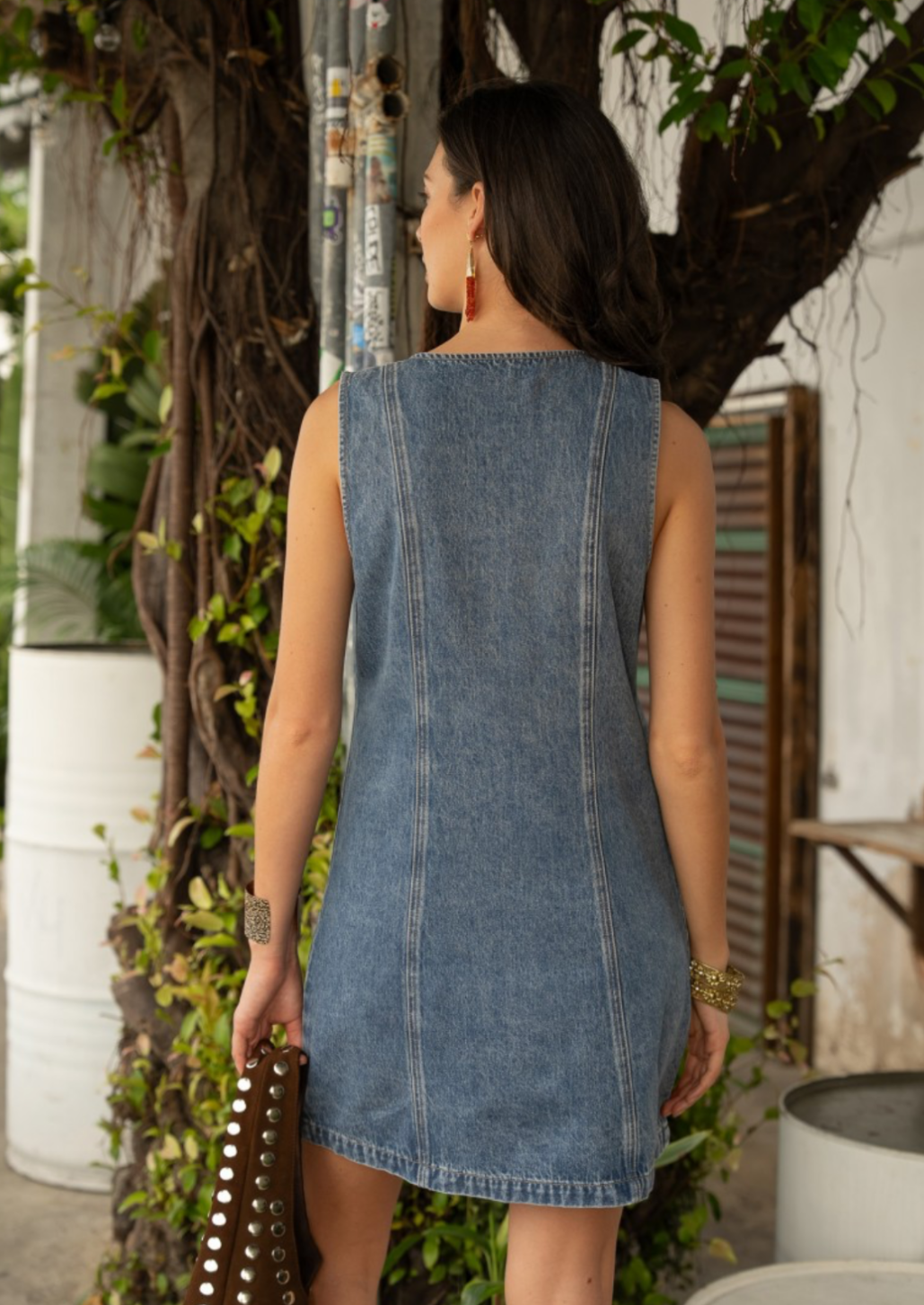 Romy Denim Button Dress
