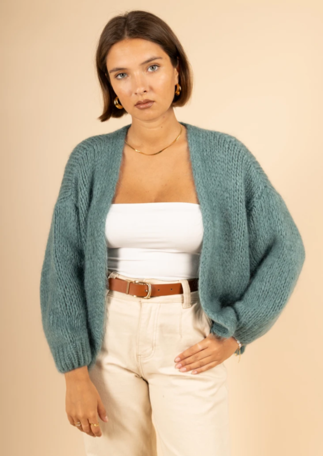 Bernadette Oversized Celadon Cardigan