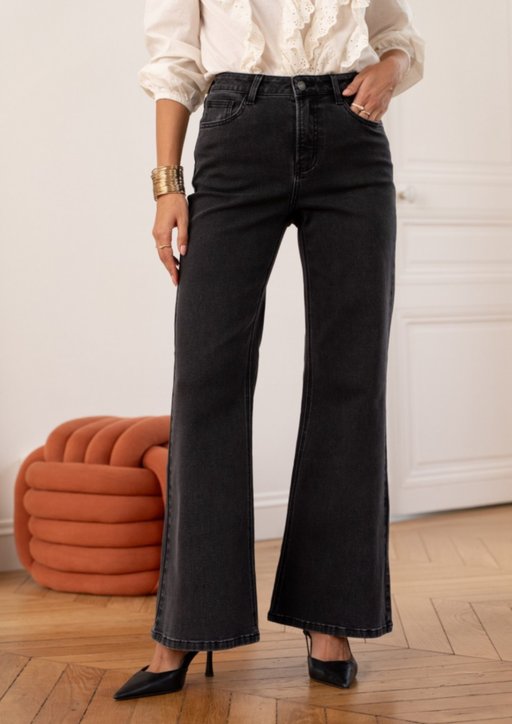 Wide Leg Dark Grey Gabriel