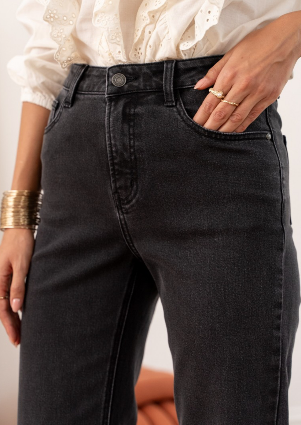 Wide Leg Dark Grey Gabriel