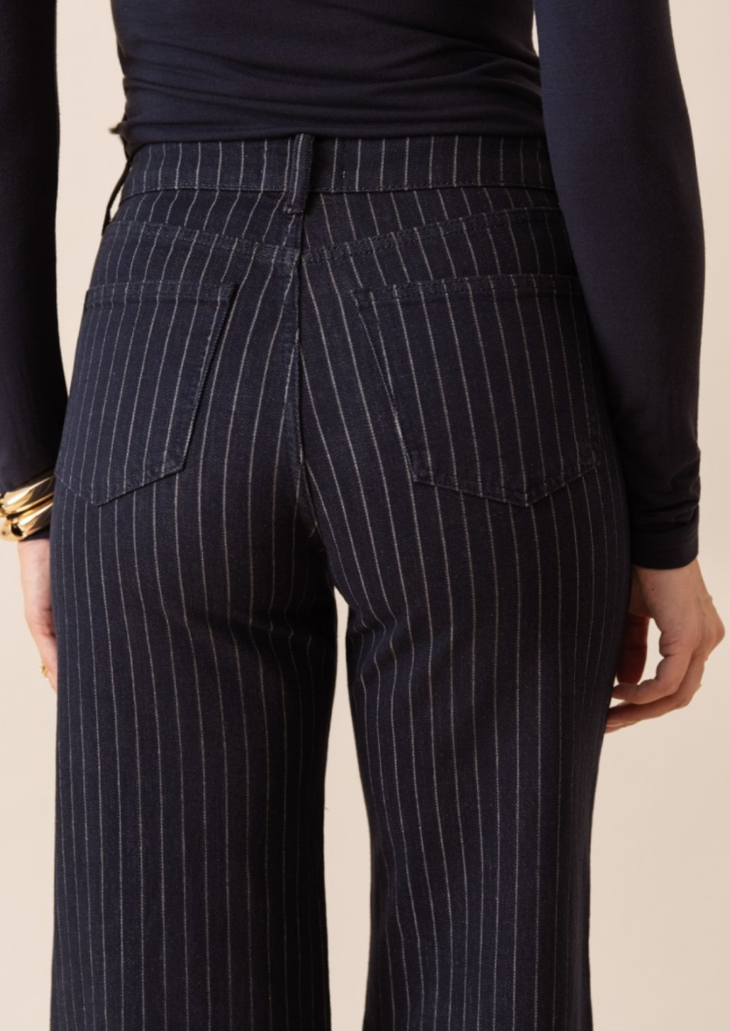 Gabriel Wide Leg Stripe Jean