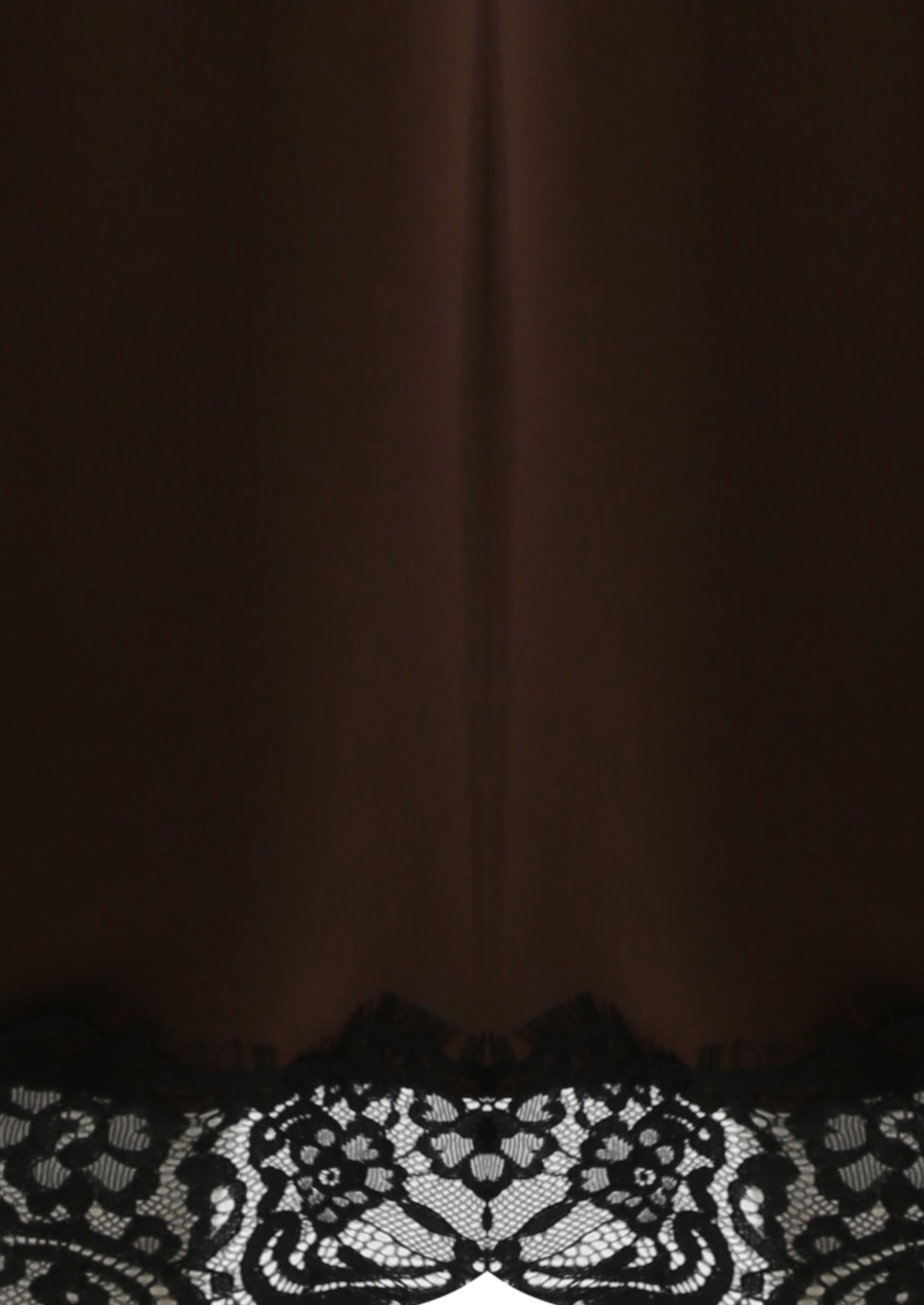 Lace Hem Satin Skirt