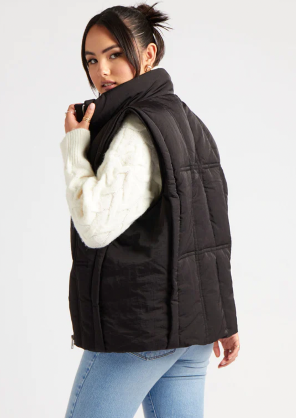 Black Padded Gilet