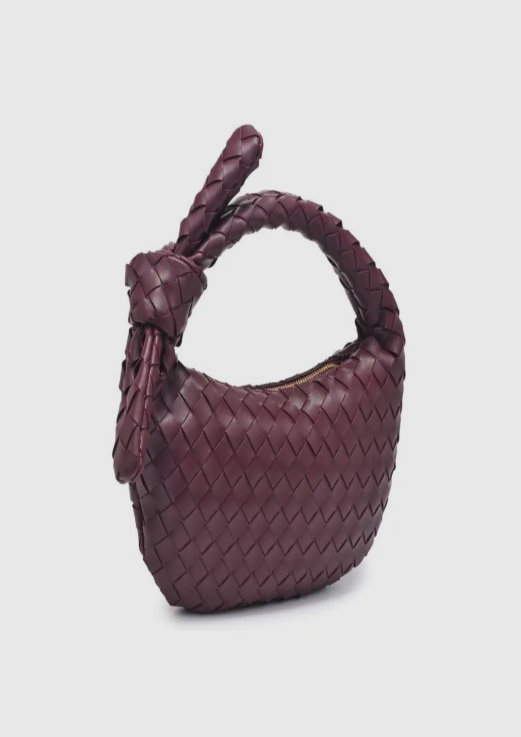 Lizbeth Woven Merlot Knot Bag