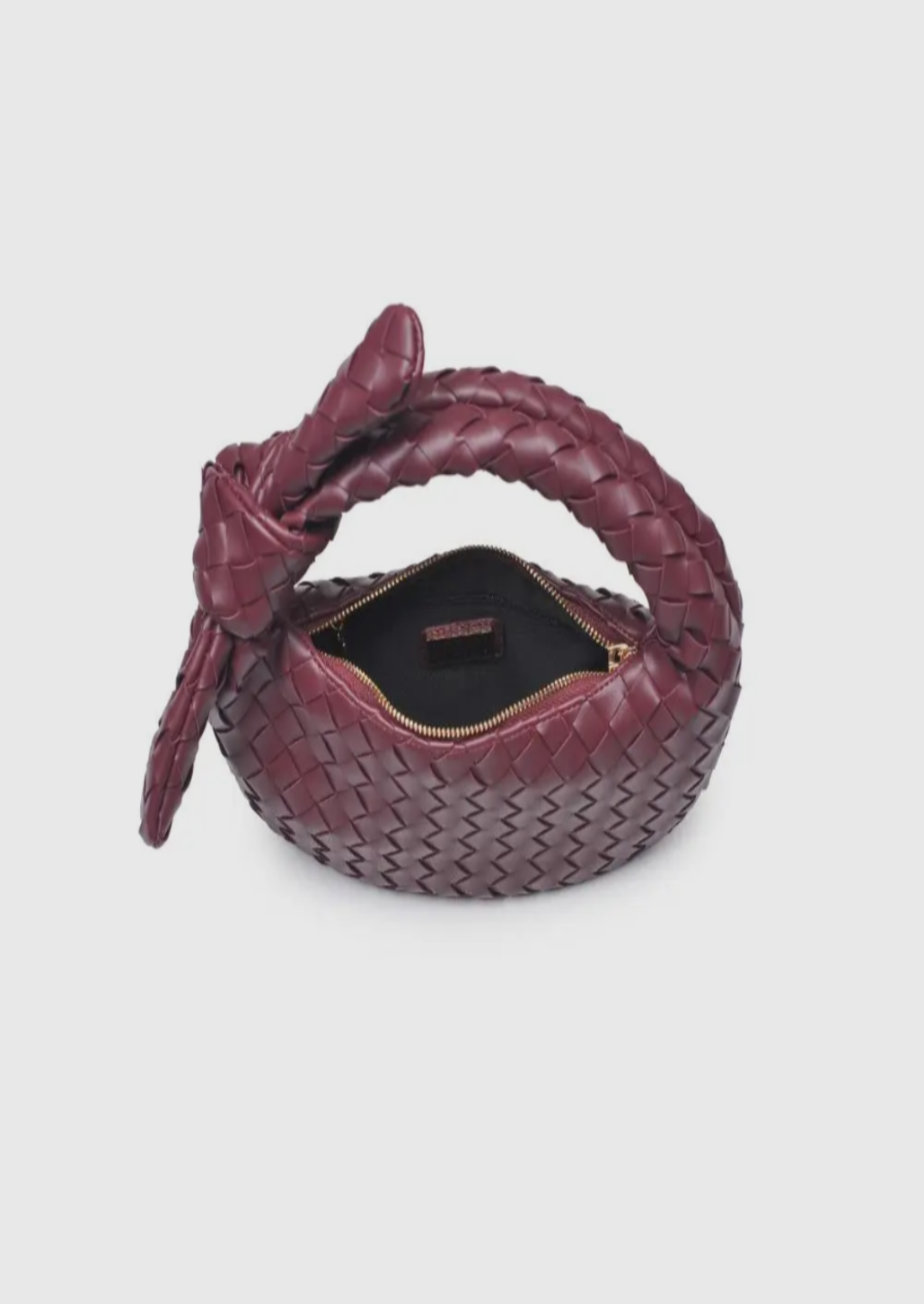 Lizbeth Woven Merlot Knot Bag