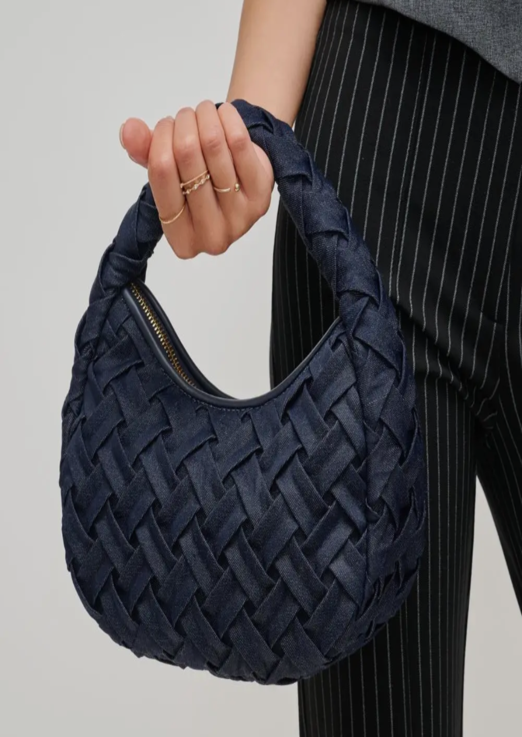 Noreen Denim Woven Bag