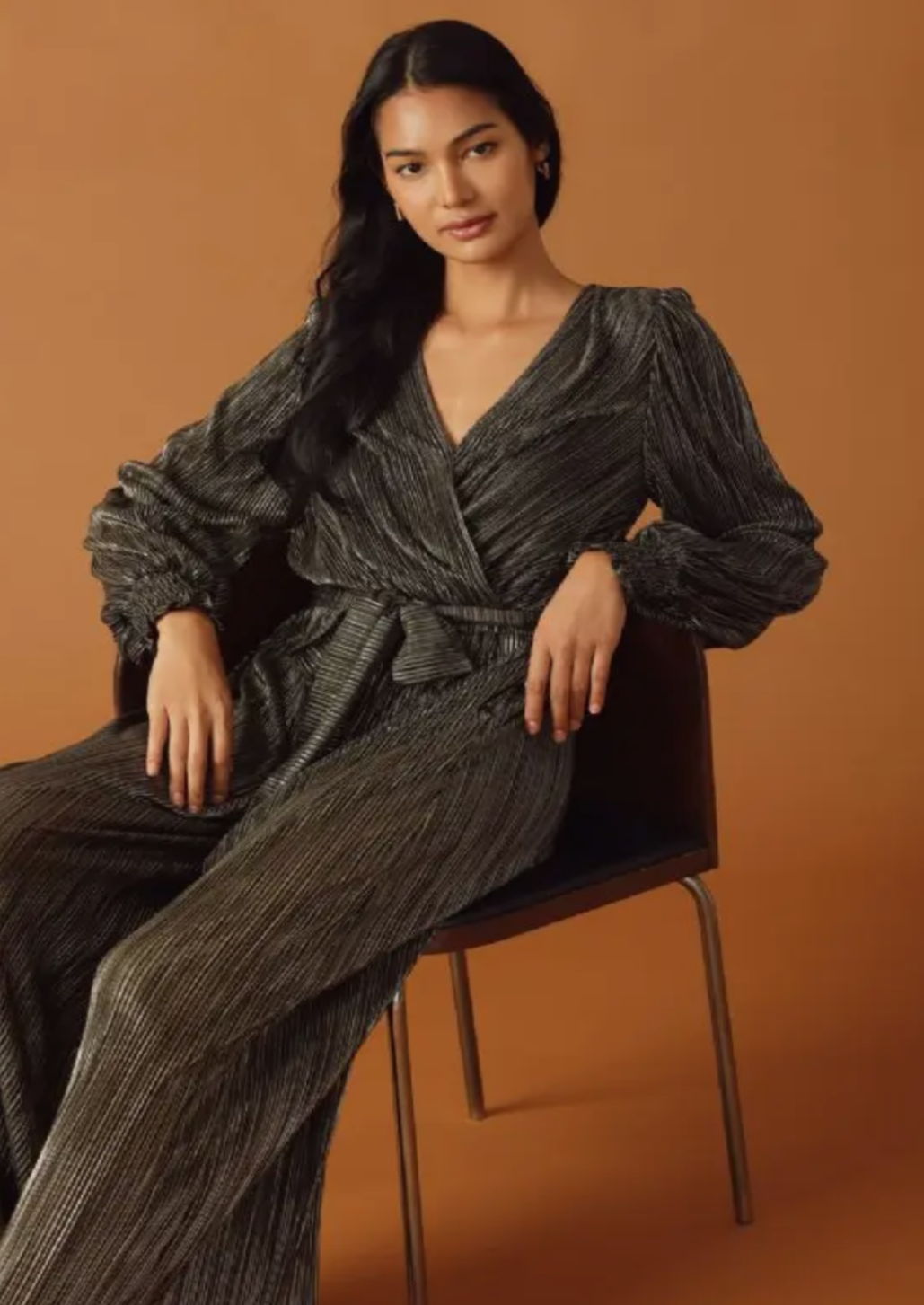 Woven Micro Pleated Jumpsuit