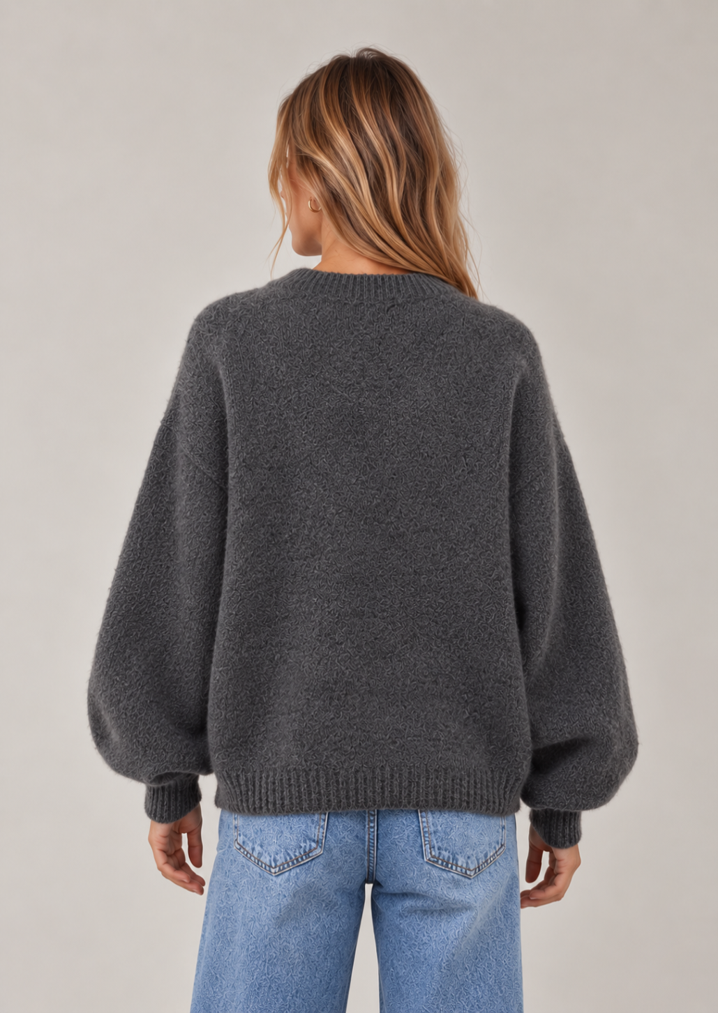 Grey Kid Mohair Jumper