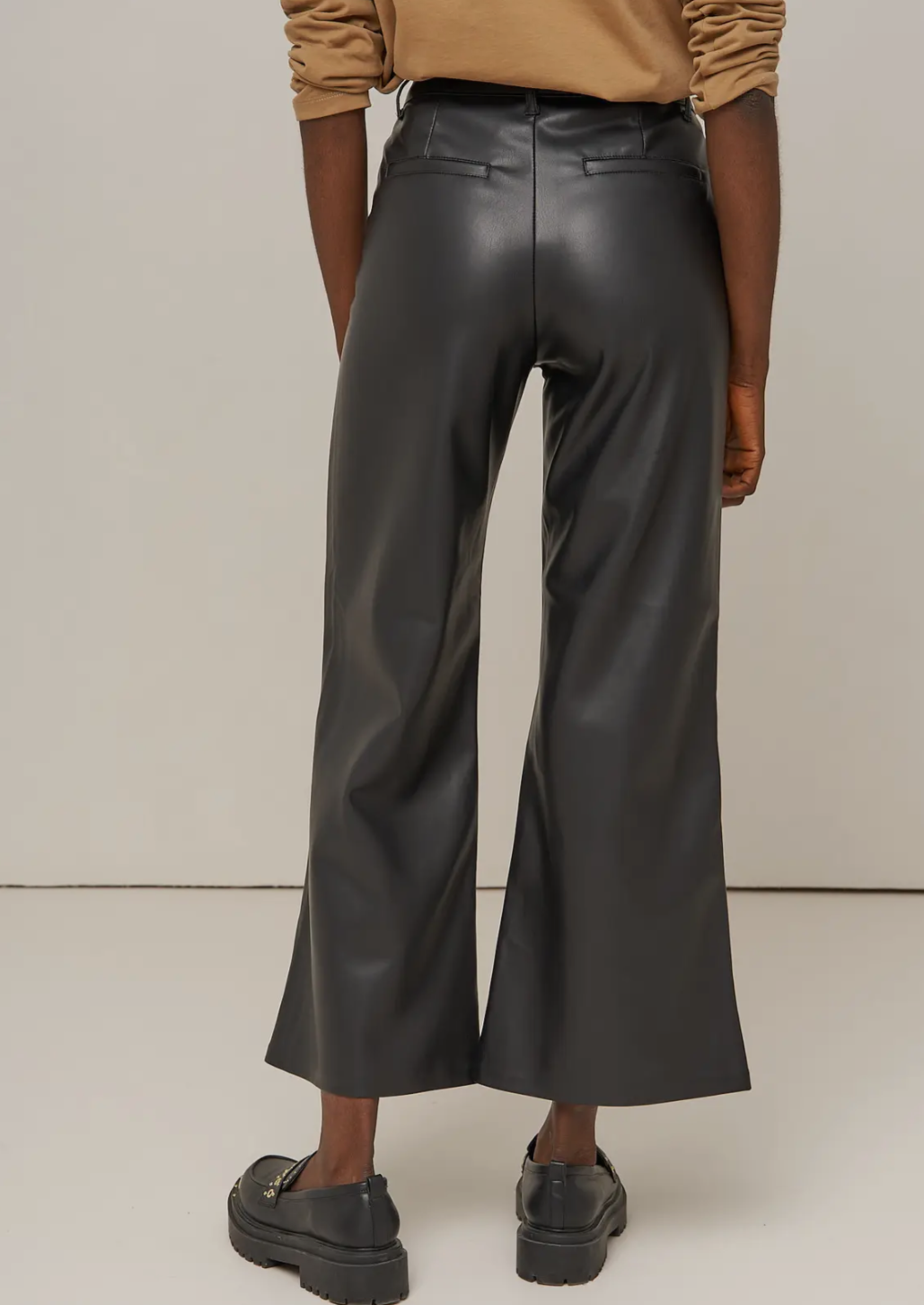 Wileme Wide Leg Faux Leather Trousers