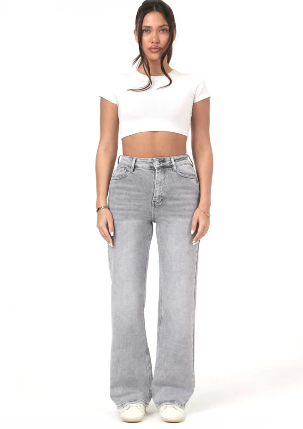 Denim Grey Straight Leg Jean
