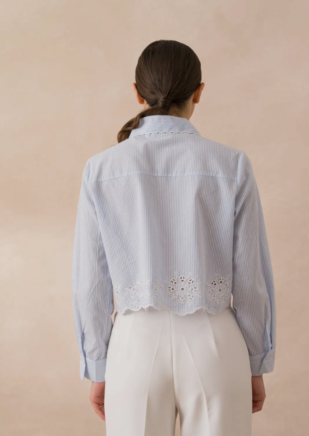 Striped Cotton Pale Blue Shirt