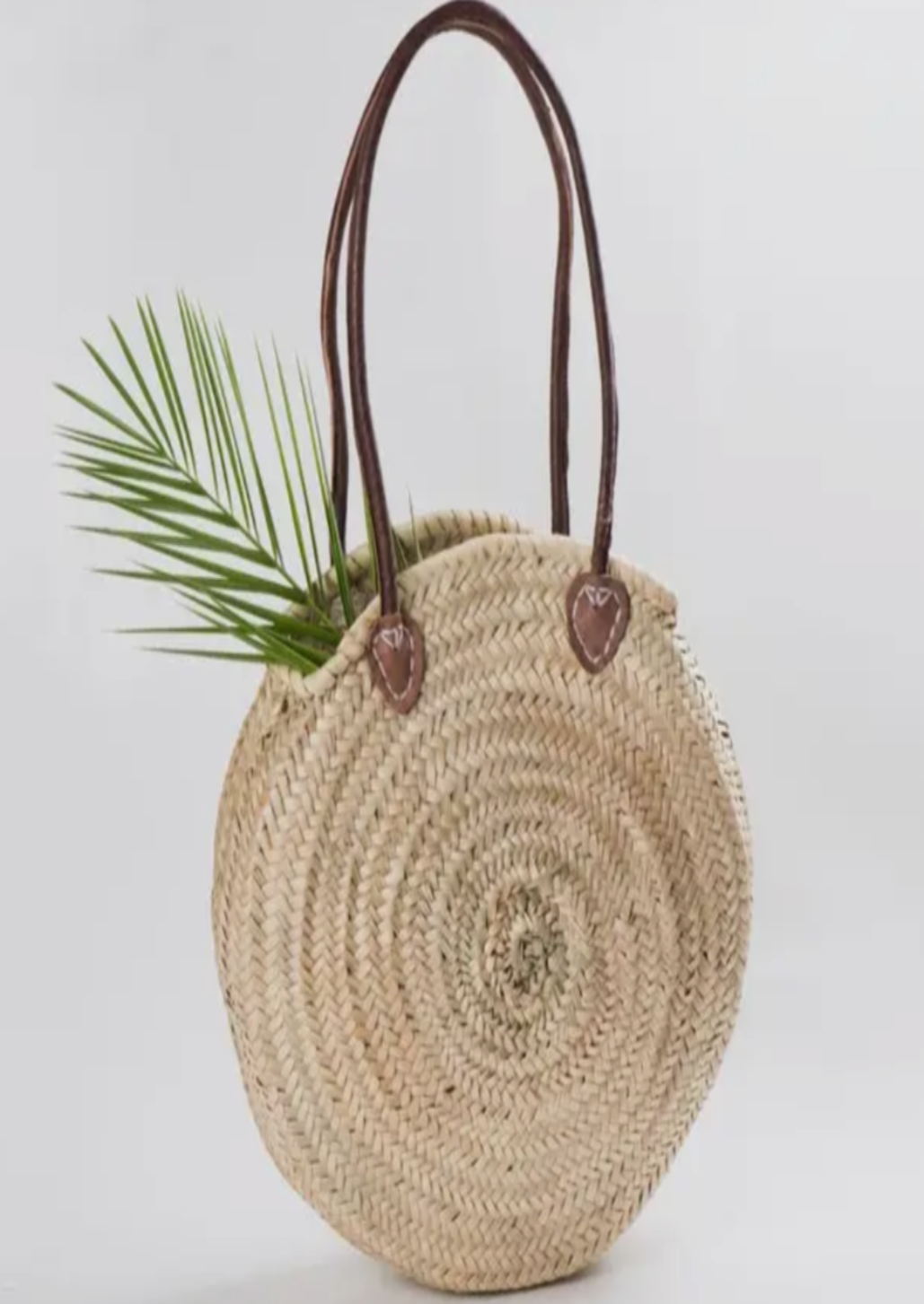 Straw French Market Round Shopper