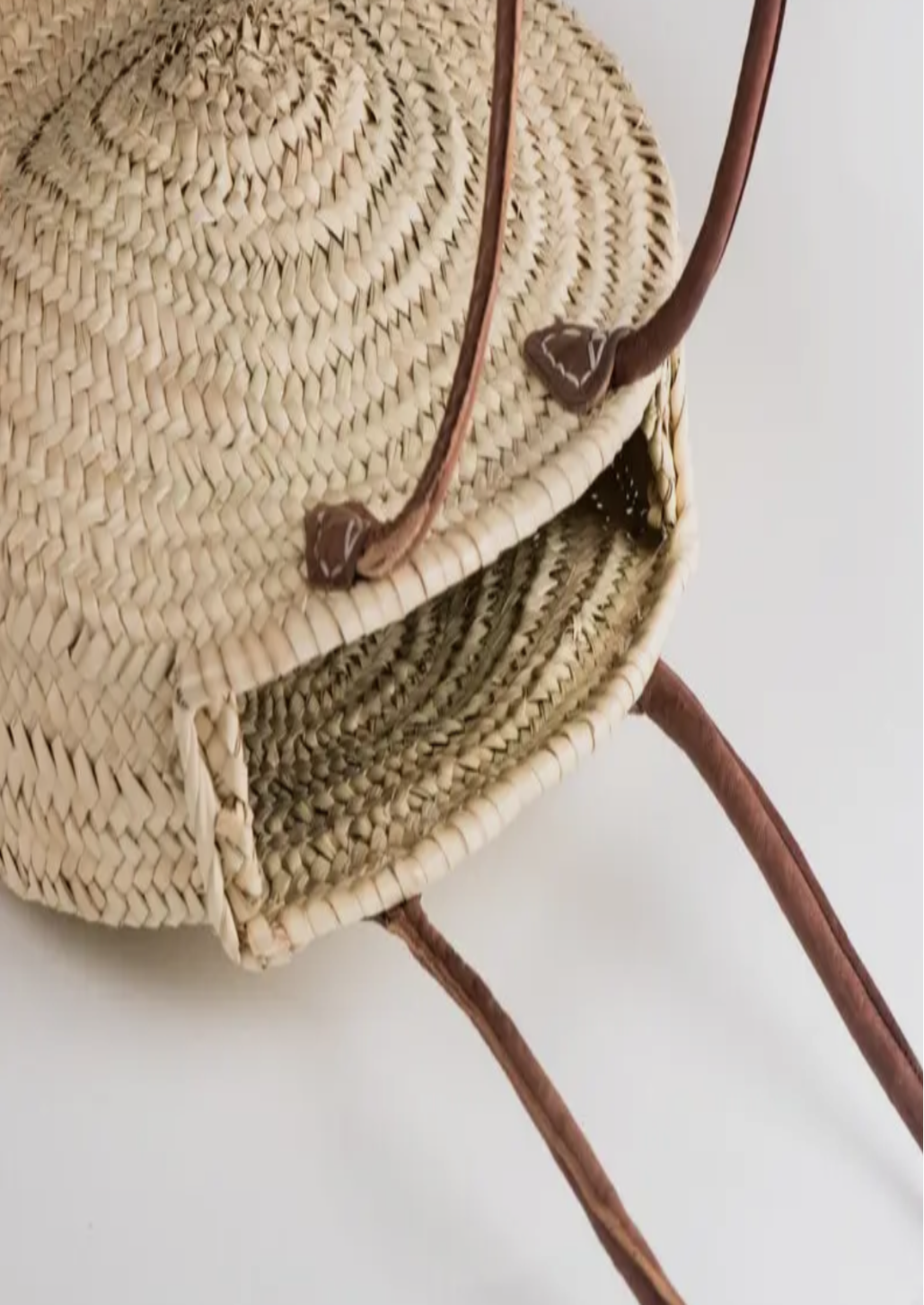 Straw French Market Round Shopper