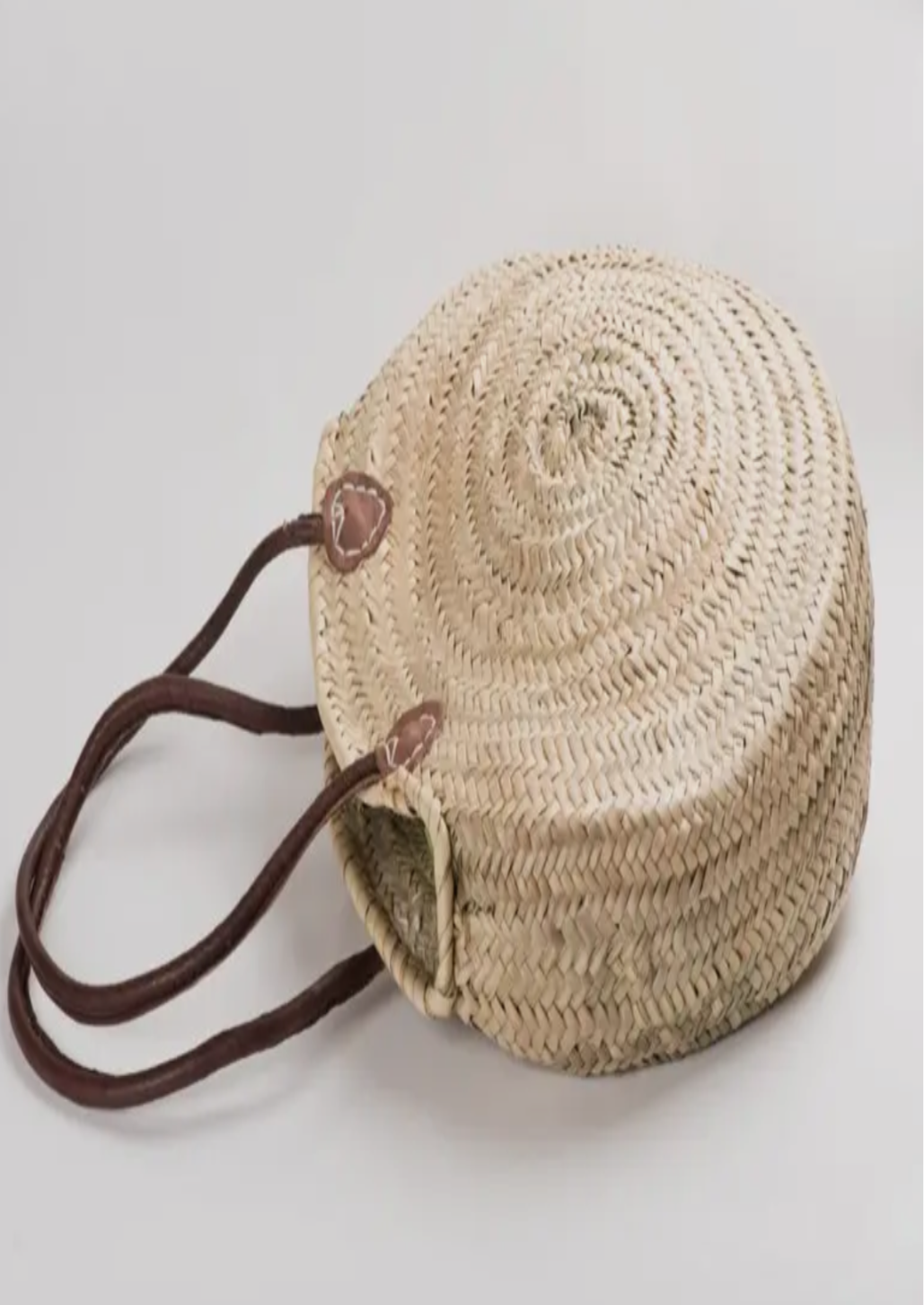 Straw French Market Round Shopper