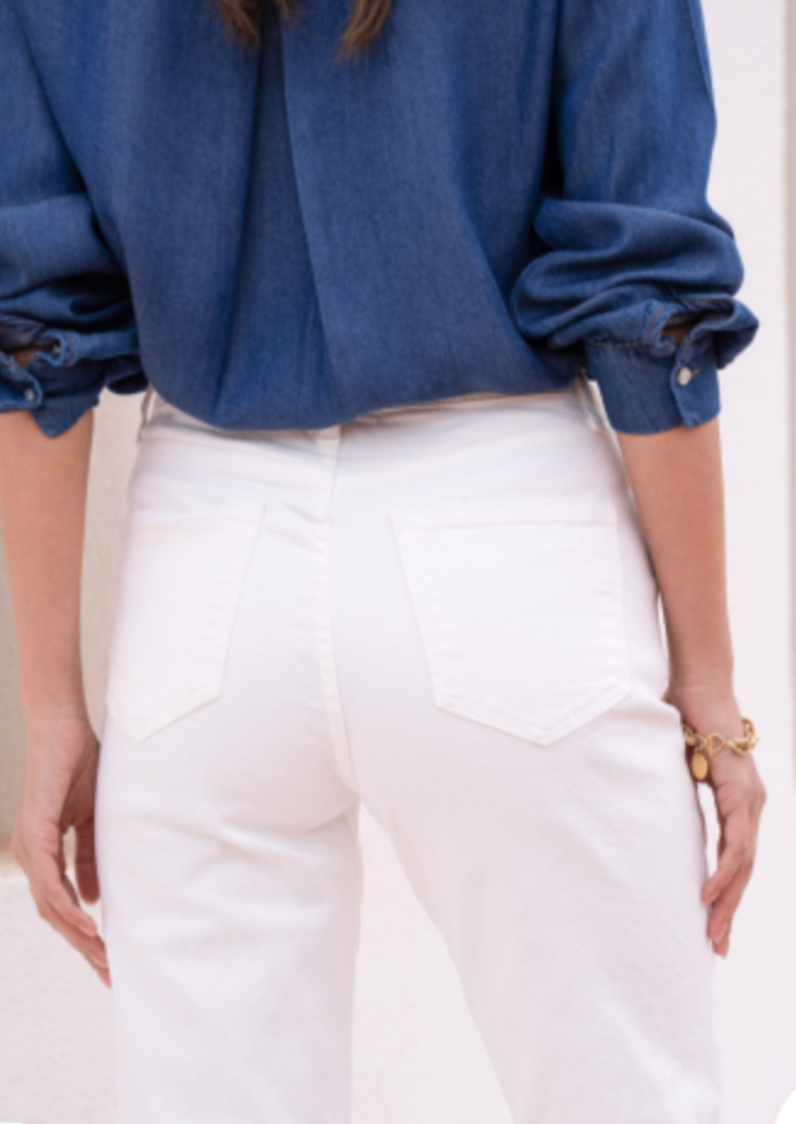 Maddie White Straight Leg Jean