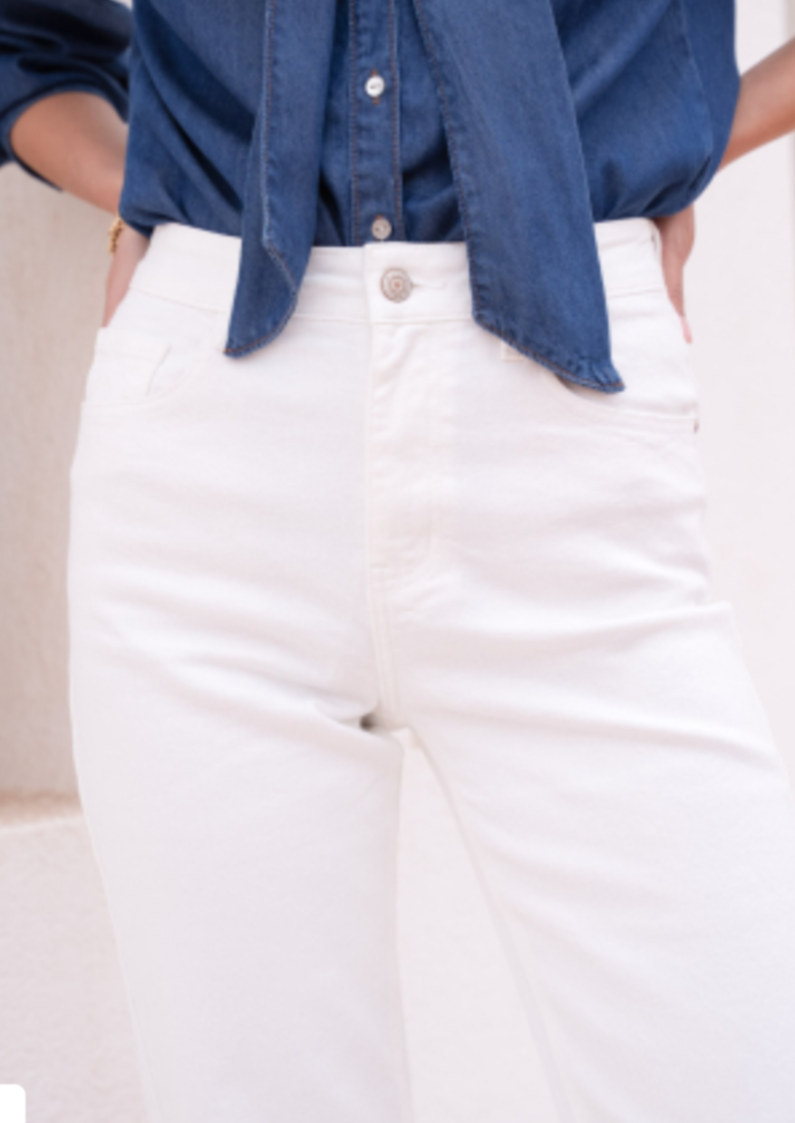 Maddie White Straight Leg Jean