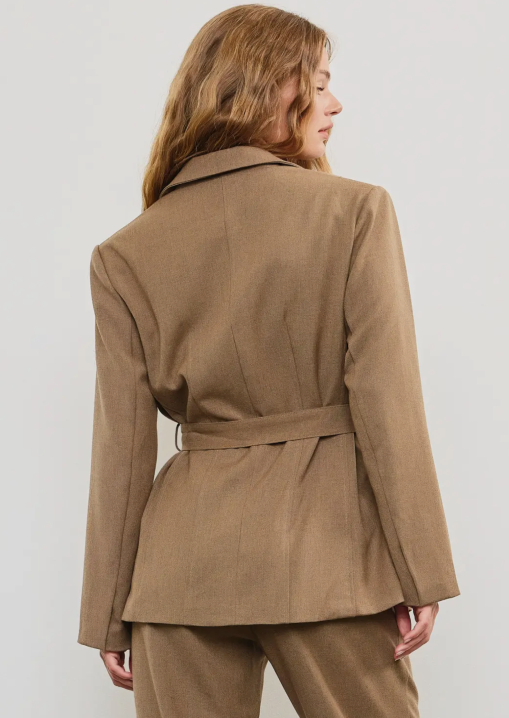 Mocha Belted Blazer
