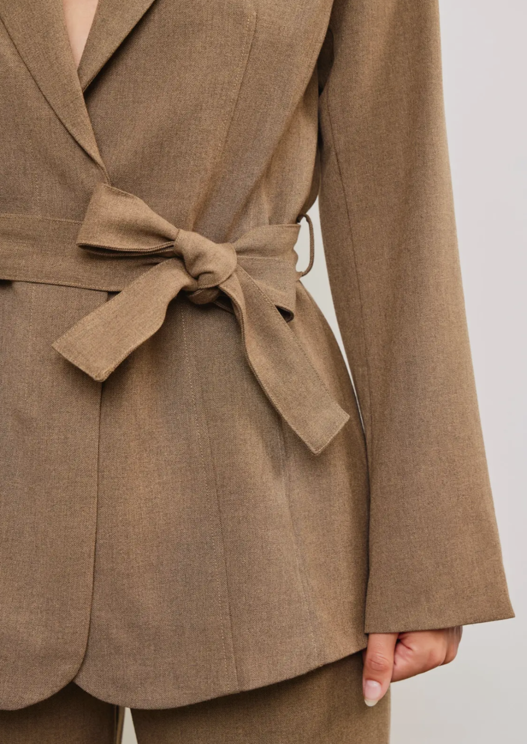 Mocha Belted Blazer