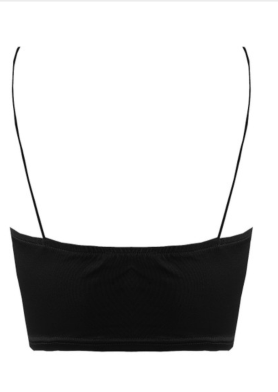 Black Square Neck Sleeveless Crop Top
