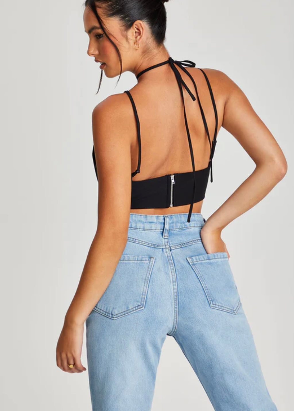 Sierra Bengaline Halter Corset Top