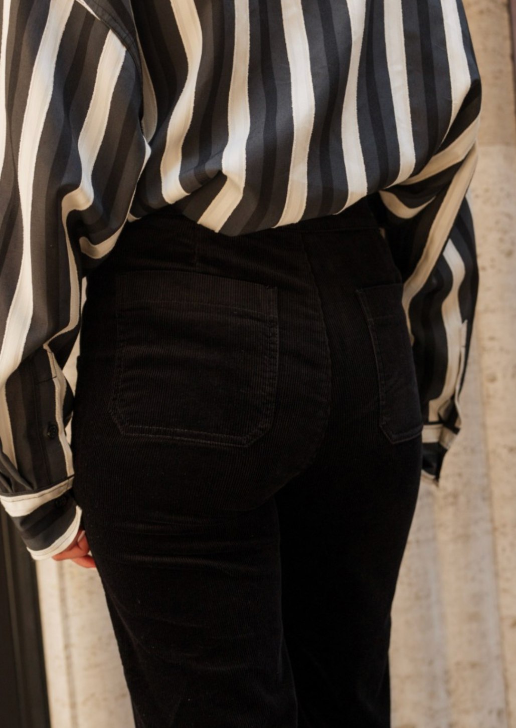 Black Cord Victorine Wide Leg