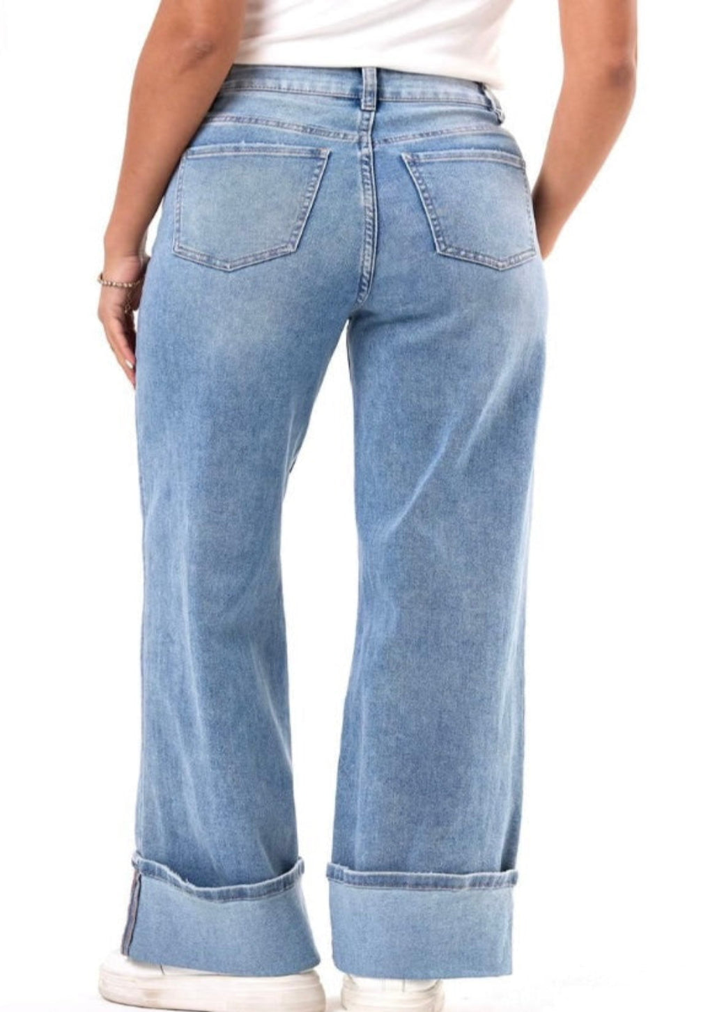 Dad Fit Turn Up Jeans