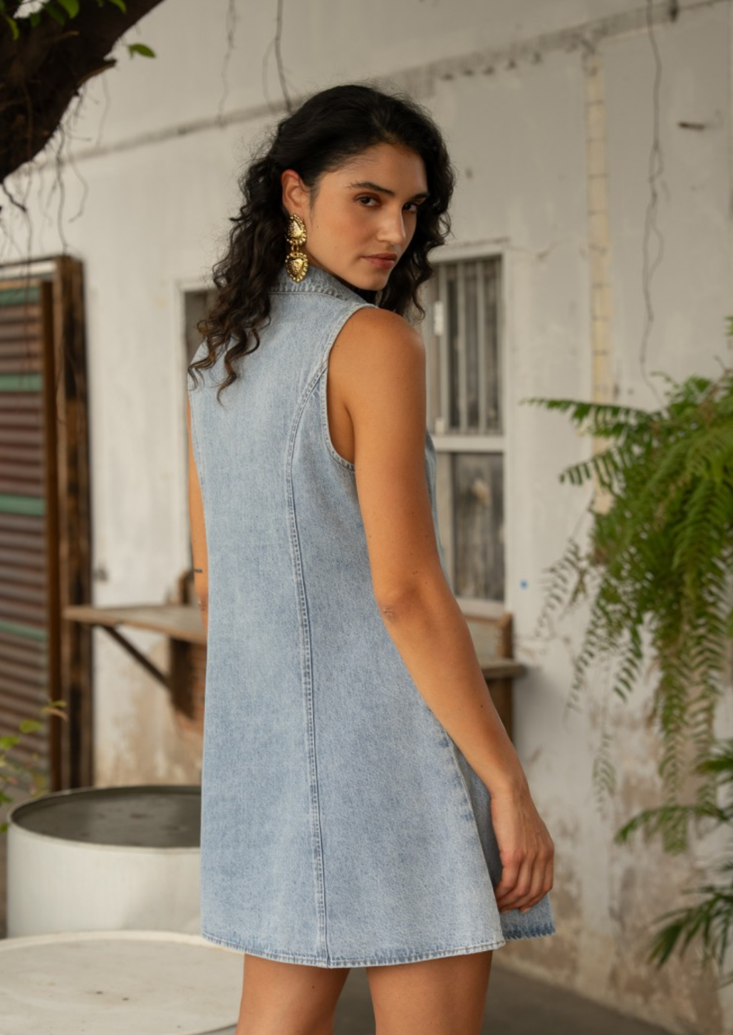 Denim Collared Dress