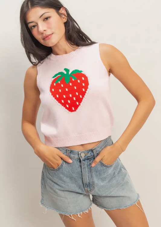 Soft Pink Strawberry Top