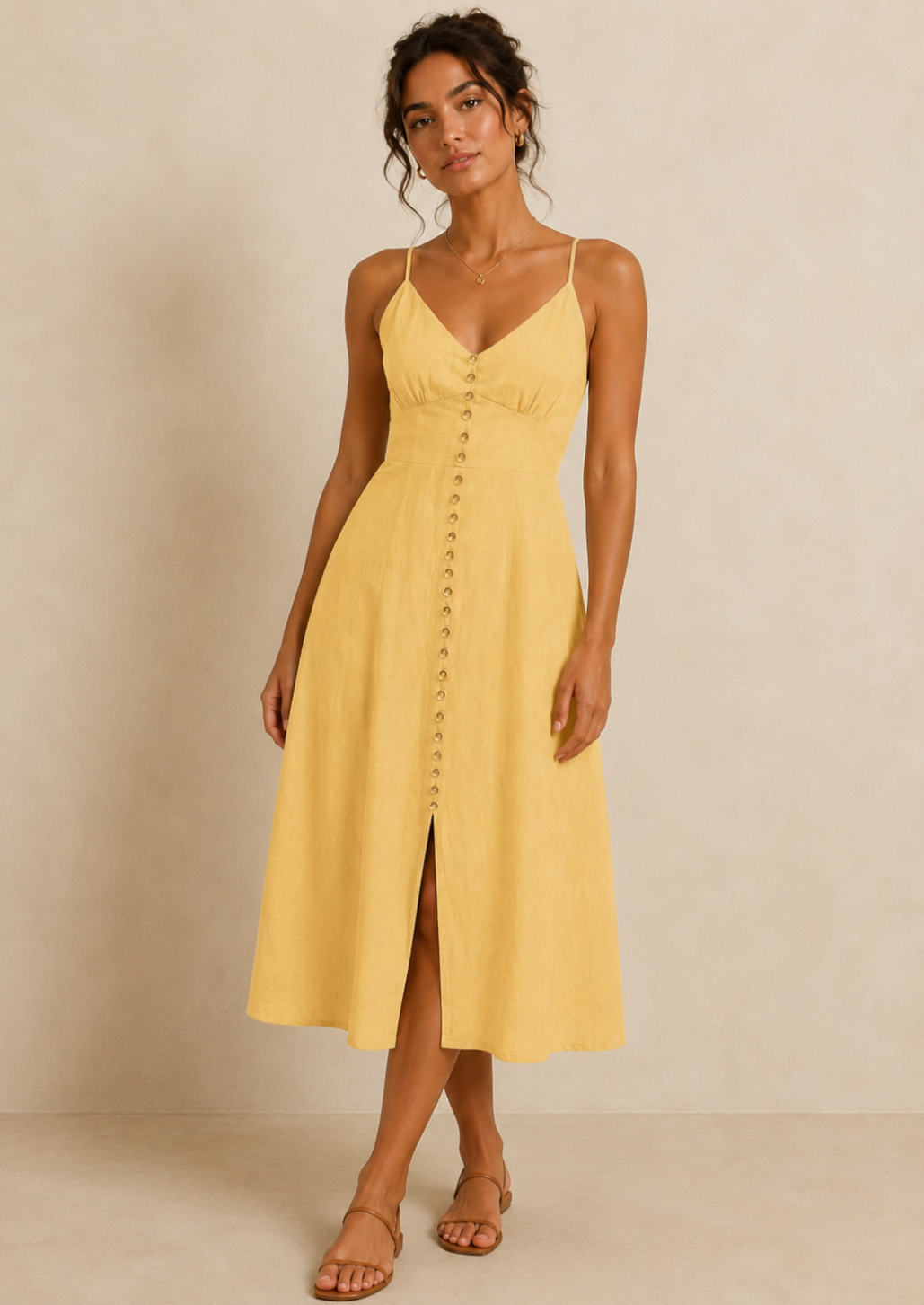 Heaven Sent Butter Yellow Dress