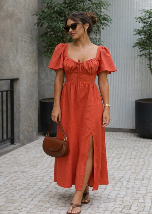Crisscross Back Long Dress