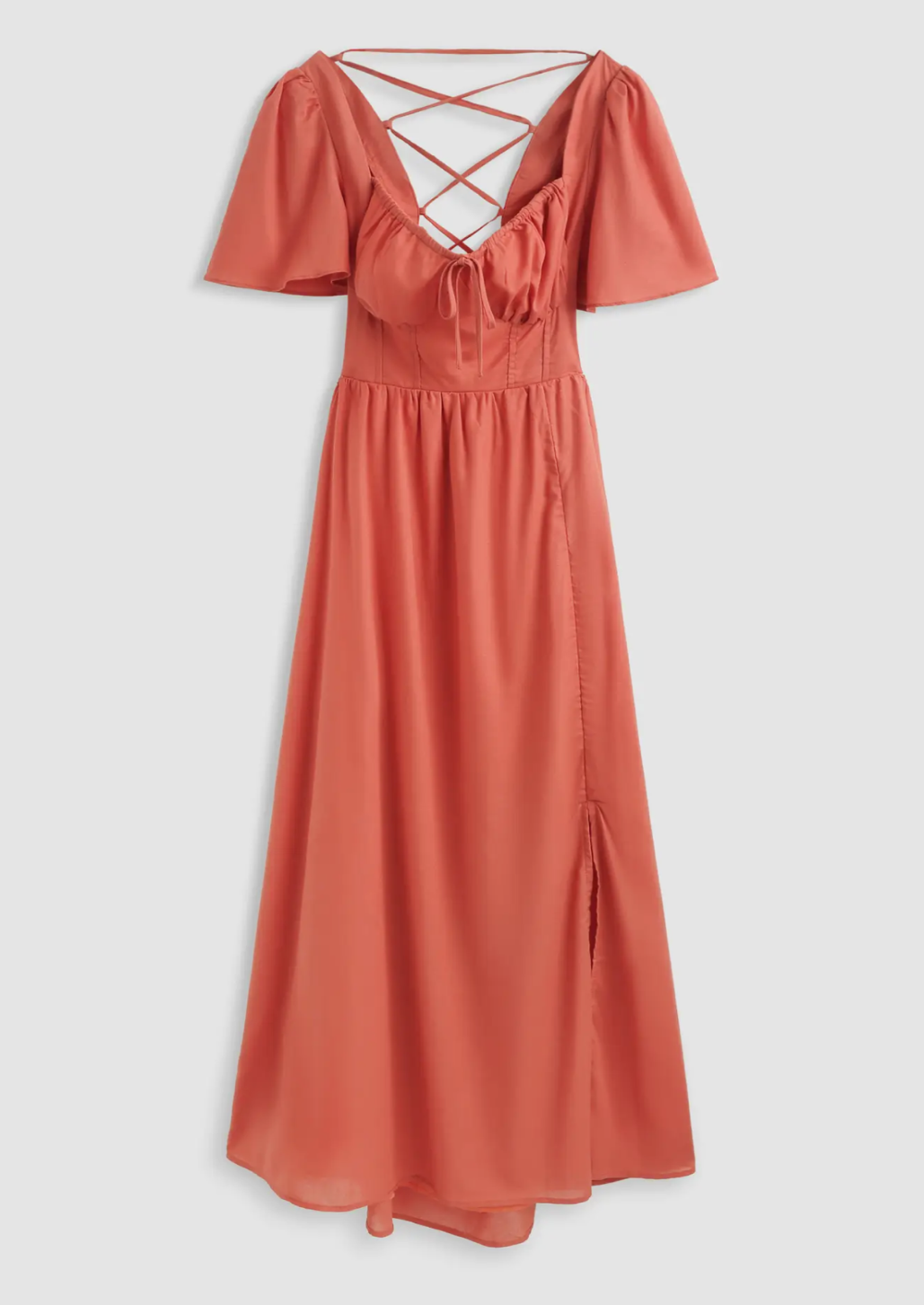 Crisscross Back Long Dress