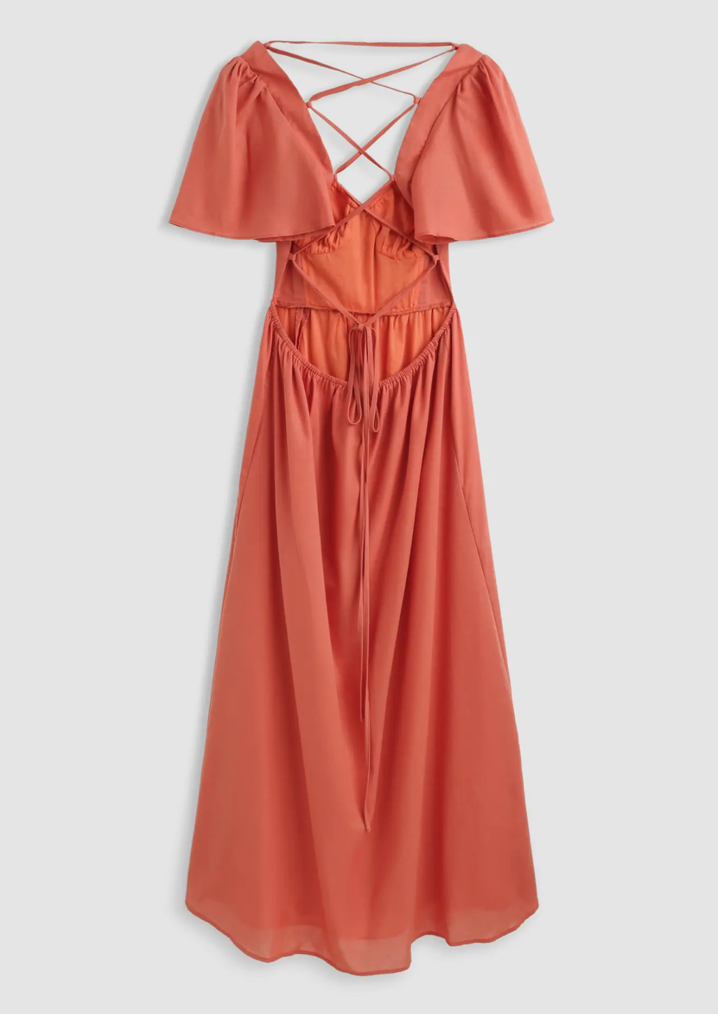 Crisscross Back Long Dress