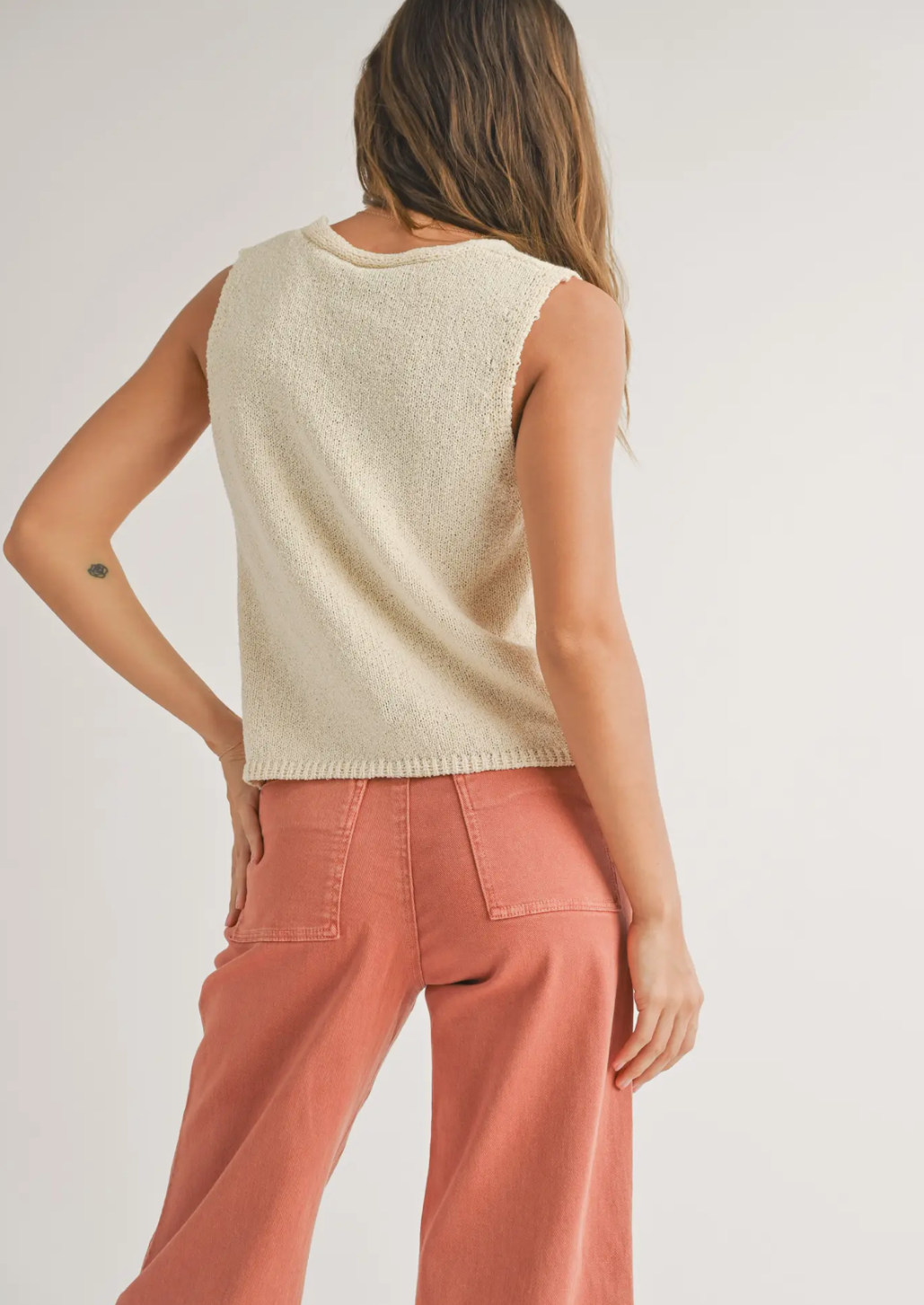 Hook & Eye Closer Vest Cardigan