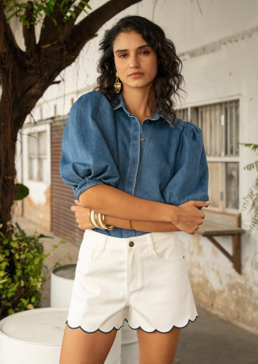 Florence White Shorts