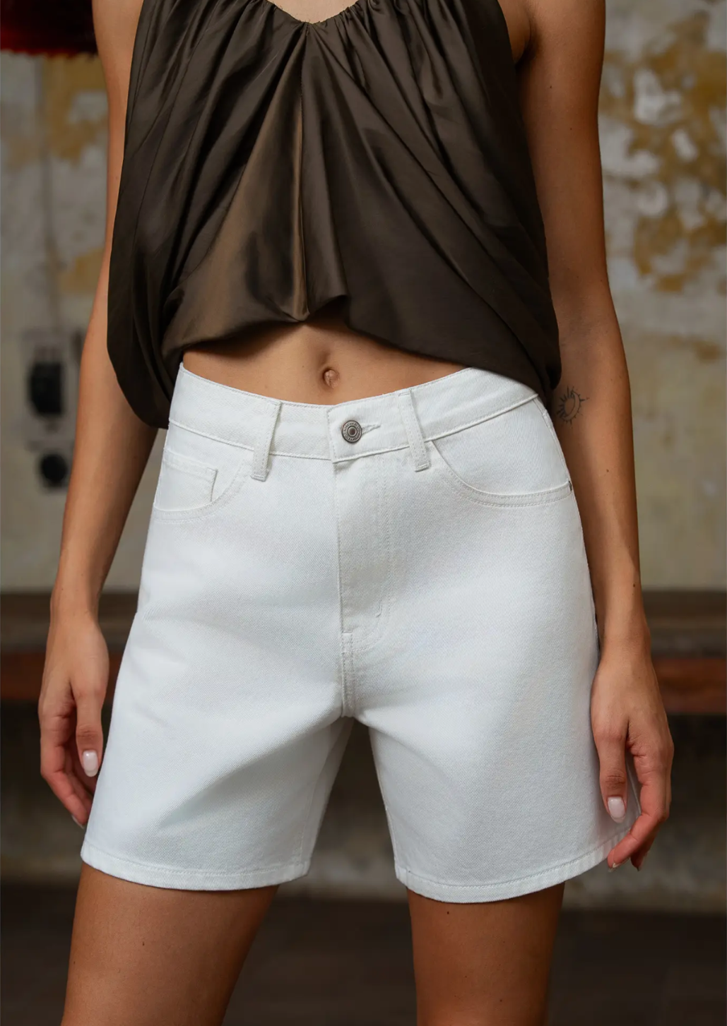 Valmy White Shorts