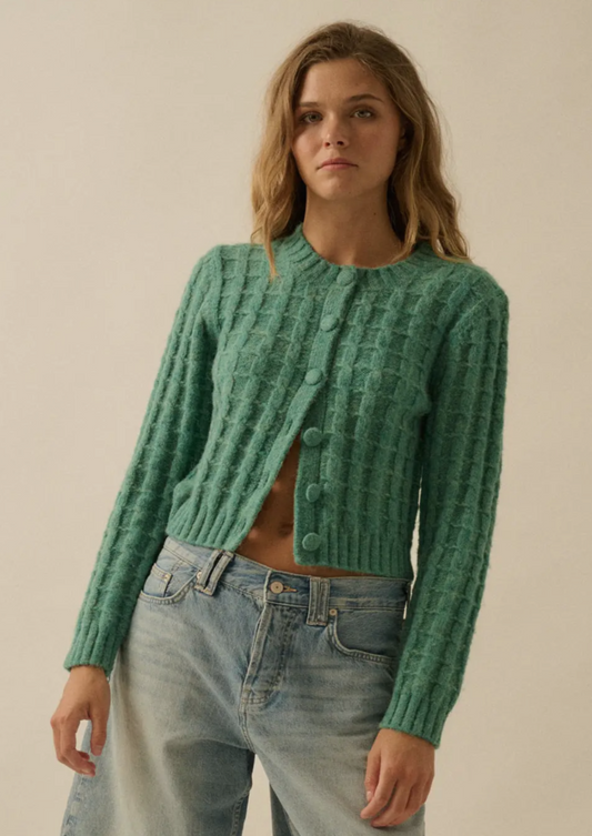 Alice Button Up Green Cardigan