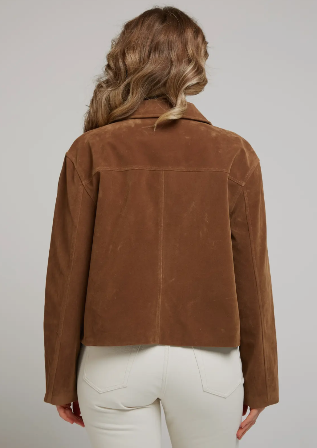 Short Suede Camel Jacket